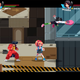 Misako knocks a girl out of the air with the swing of her pink purse.